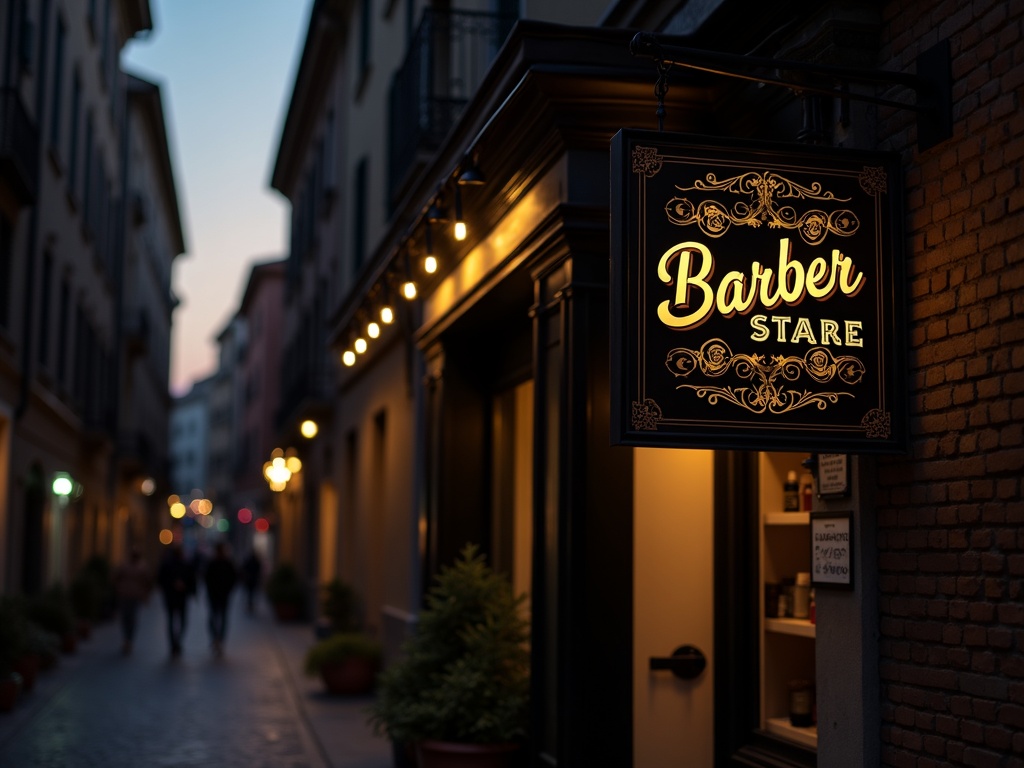 Concept AI: insegna esterna nero e oro