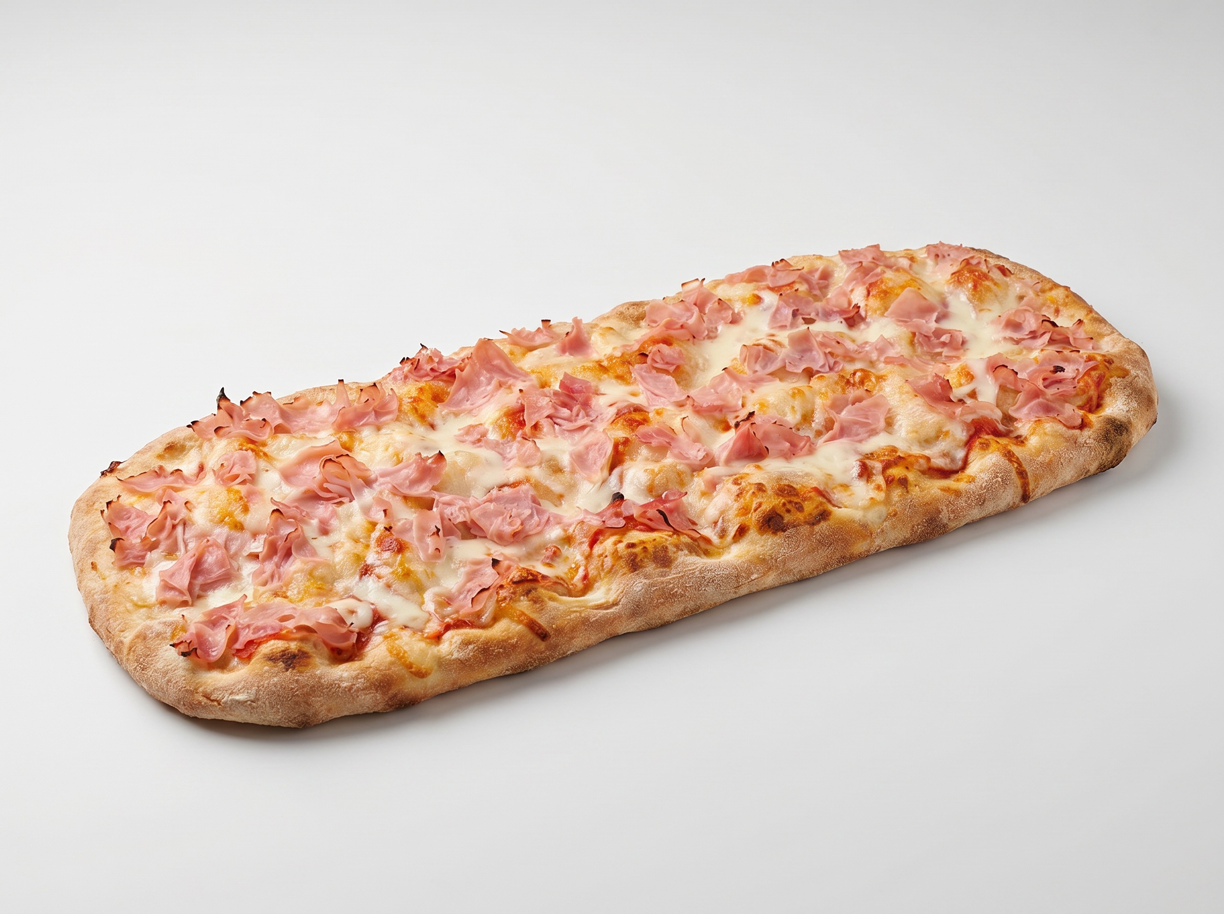 Pizza con prosciutto cotto