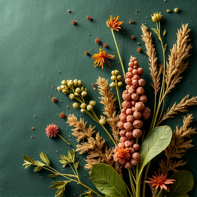 Erbe tintorie e composizione botanica
